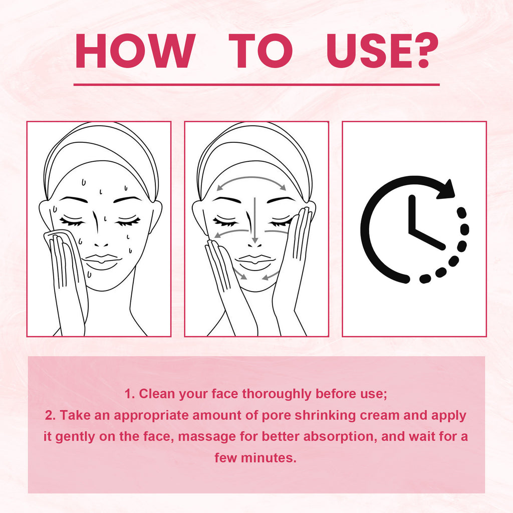 Pore Shrink Cream, Lightening Acne Print Anti-Aging Moisturizing Whitening Skin Anti-Wrinkle Cream